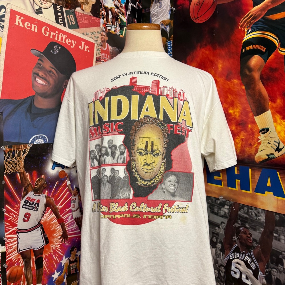 Indiana Music Fest Black Culture Nap Town T-Shirt Gladys Knight Zapp SWV Sz XL‎